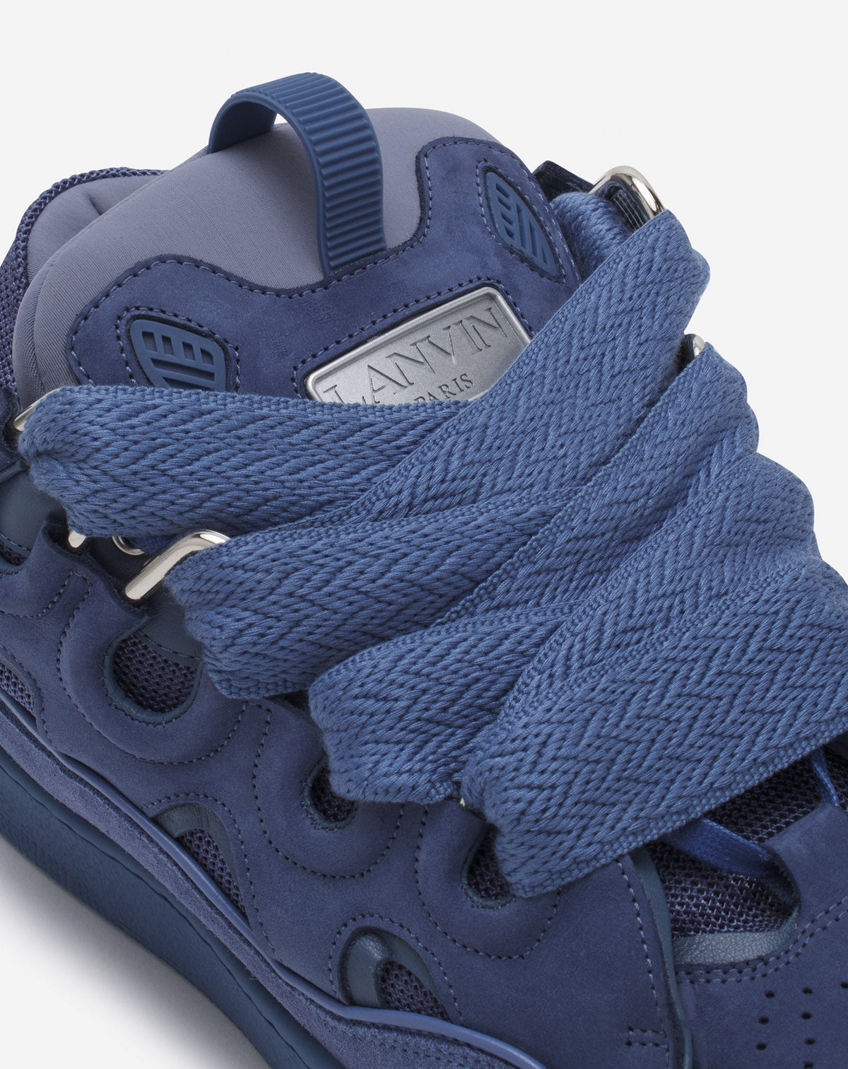 LANVIN LEATHER CURB BLEU MARINE