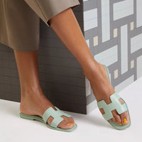 Hermes - Claquettes Vert d'eau